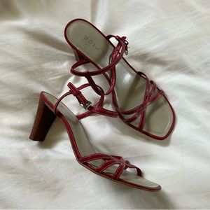 Unisa strappy red sandals sz 7.5/8